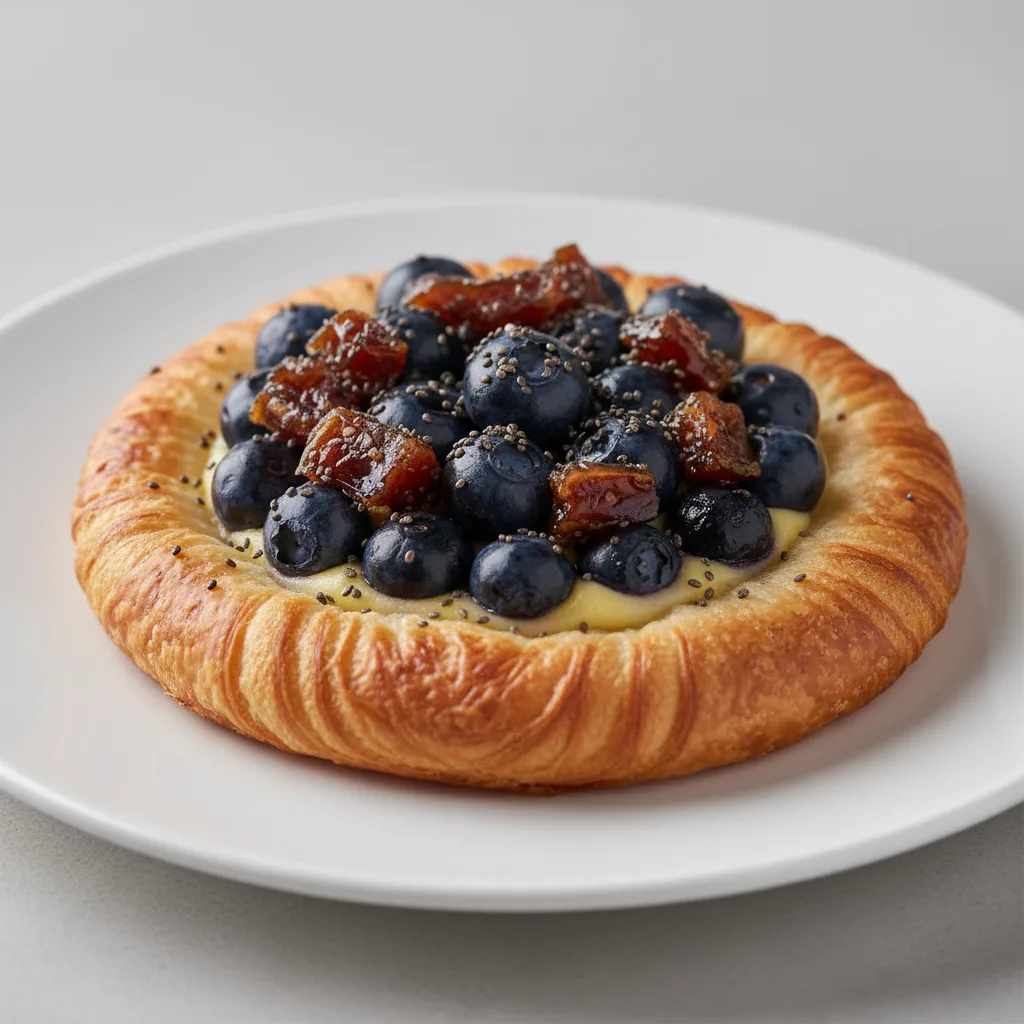 Blueberry, Chia, and Dates Danish