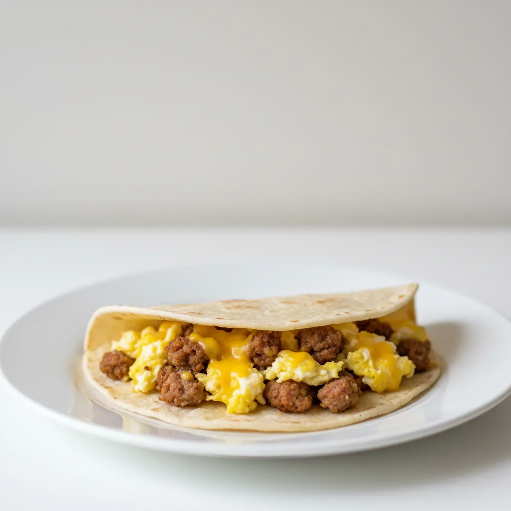 Sausage, Egg, and Cheese with No Salsa