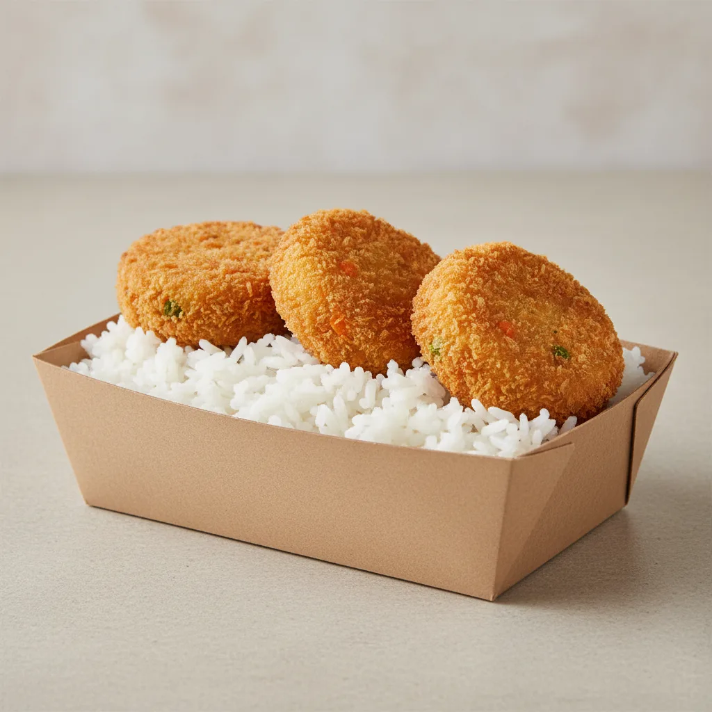 Veggie Croquette with Rice Box Veggie Croquette with Rice Box