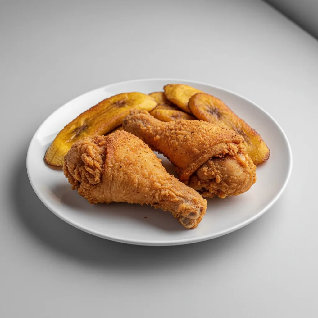 Fried Chicken with Plantain Fried Chicken with Plantain