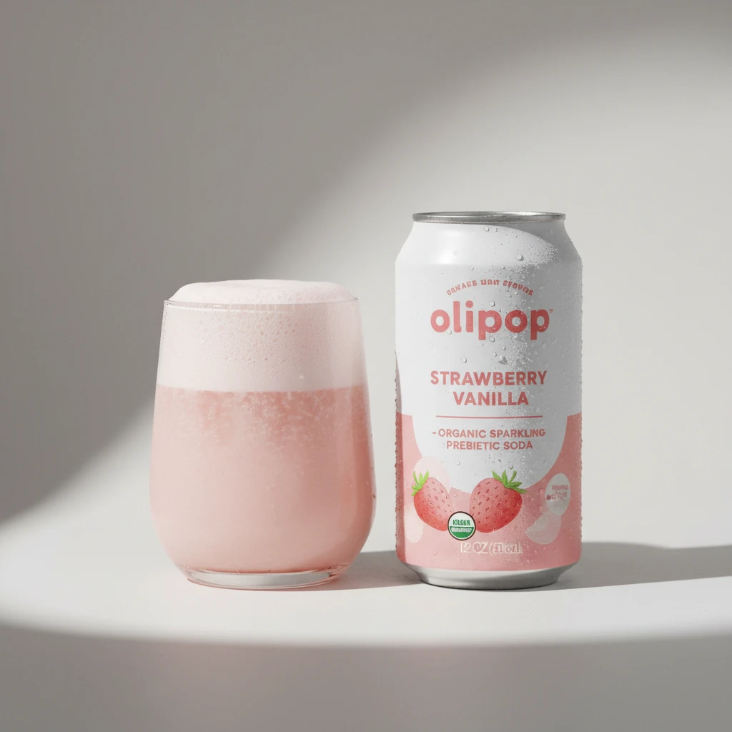 Organic Olipop Strawberry Vanilla 12oz Organic Olipop Strawberry Vanilla 12oz