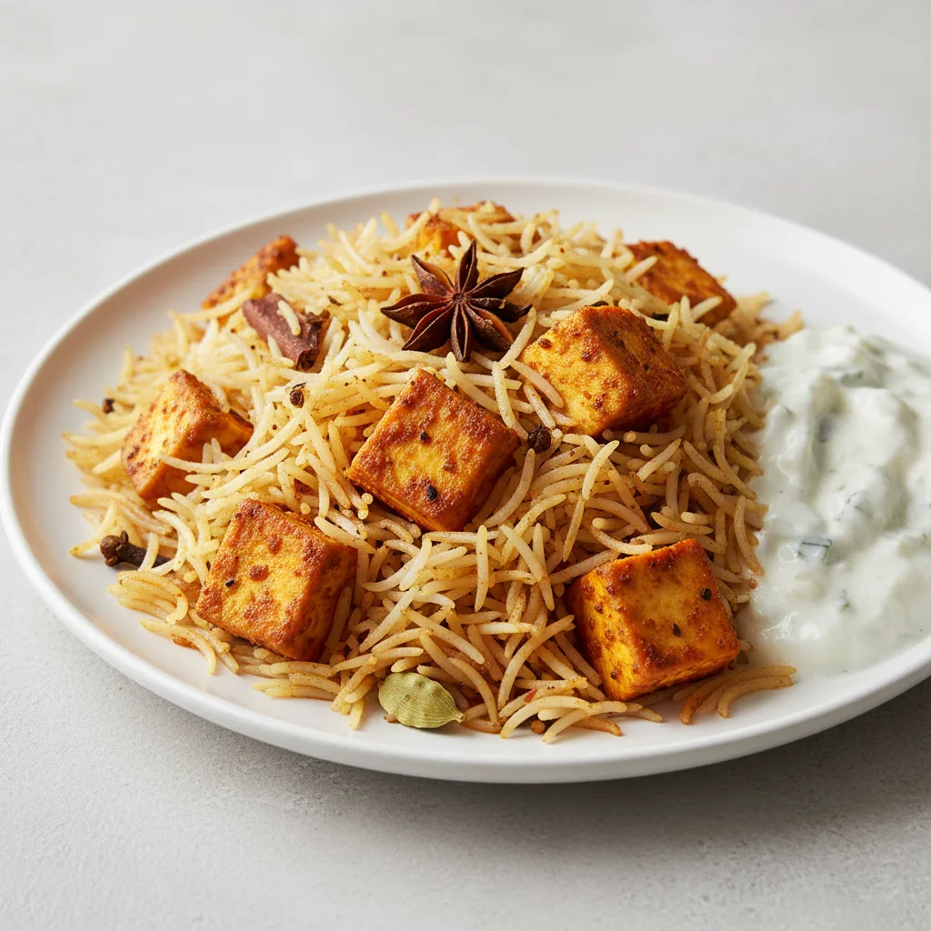 Spiced Paneer Biryani