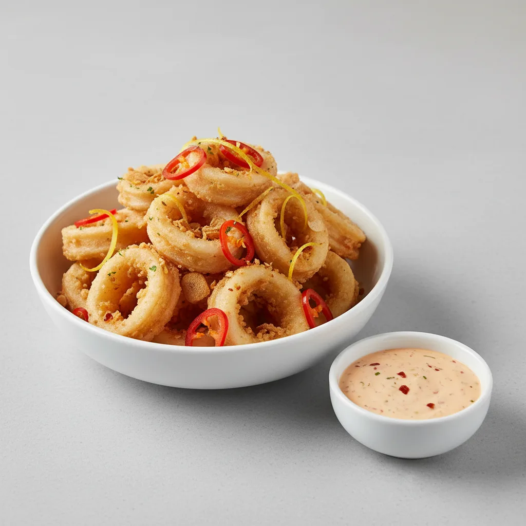 Calamari with Chili Lime Dip Calamari with Chili Lime Dip
