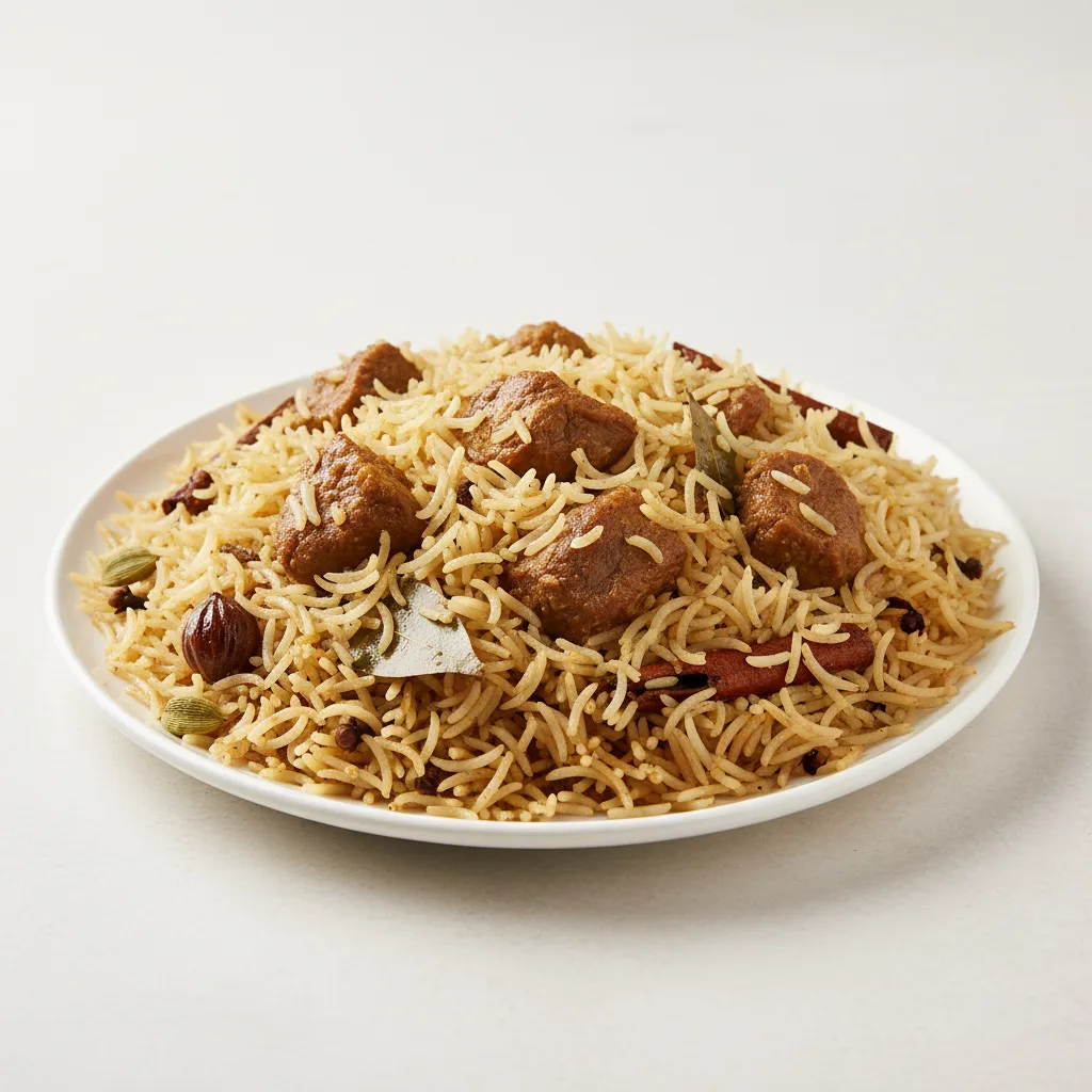Boneless Goat Pulav Boneless Goat Pulav