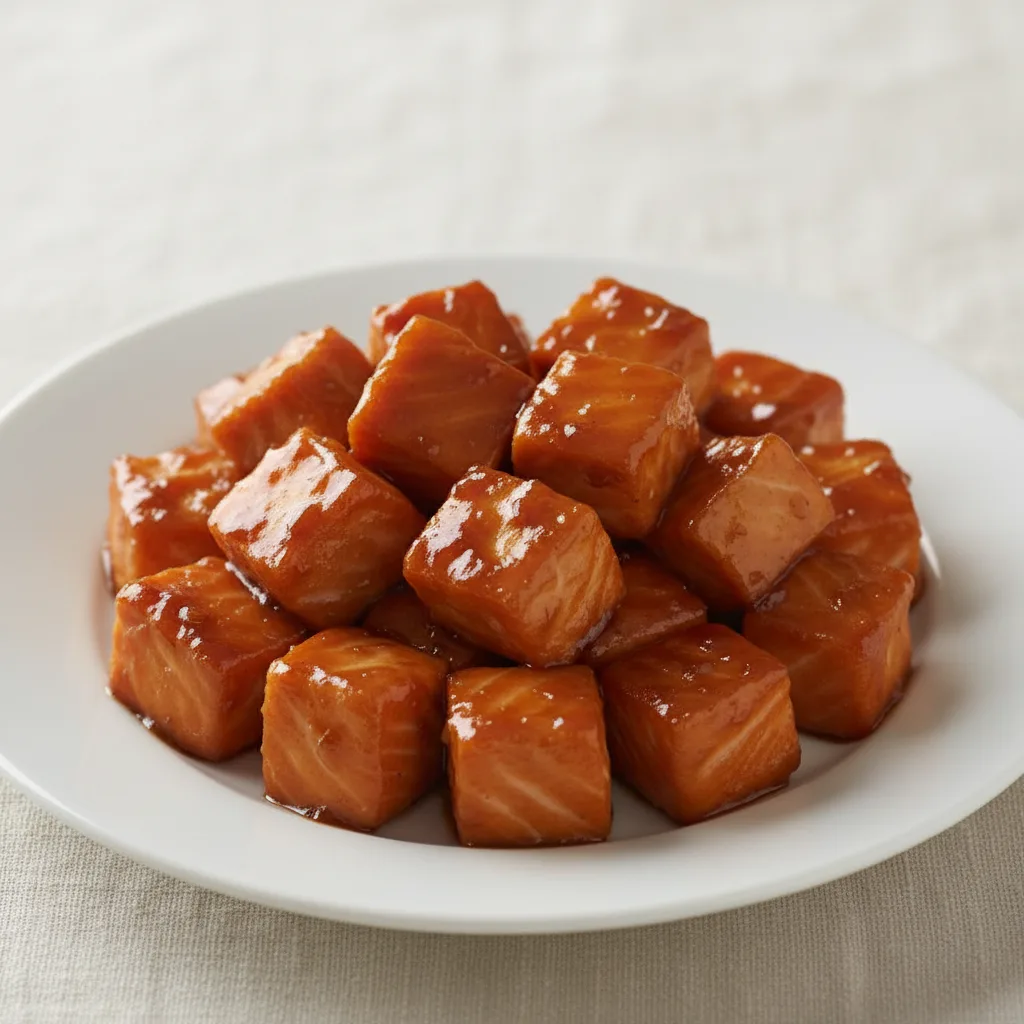 Bourbon Glazed Salmon Bites Bourbon Glazed Salmon Bites