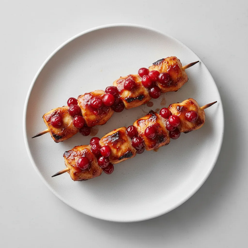 Cranberry Glazed Chicken Skewers Cranberry Glazed Chicken Skewers
