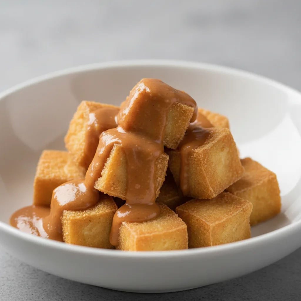 Crispy Tofu with Peanut Sauce Crispy Tofu with Peanut Sauce