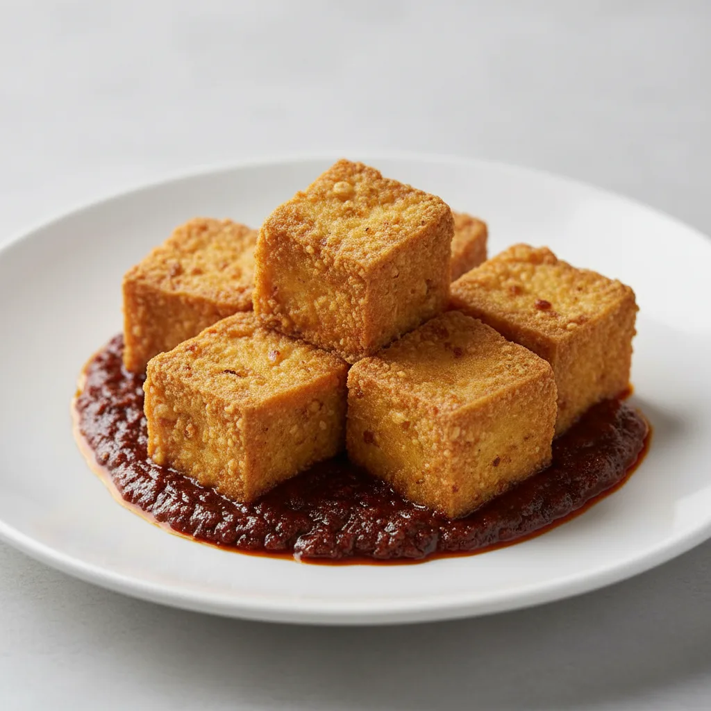 Fried Tofu with Spicy Chili Sauce Fried Tofu with Spicy Chili Sauce