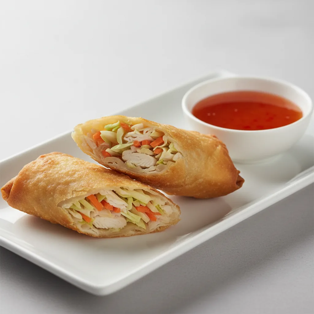 Chicken Egg Rolls with Sweet and Sour Sauce Chicken Egg Rolls with Sweet and Sour Sauce