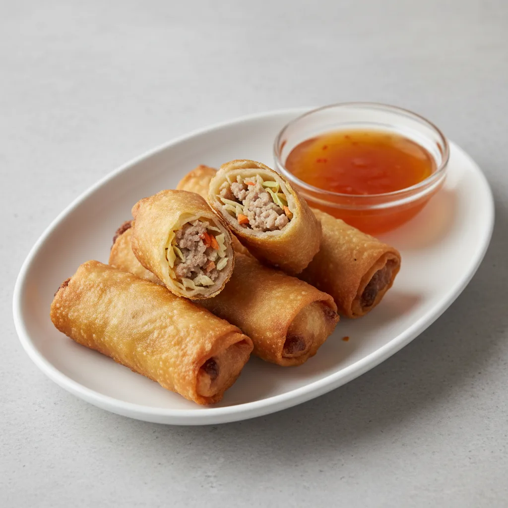 Pork Egg Rolls with Sweet and Sour Sauce Pork Egg Rolls with Sweet and Sour Sauce