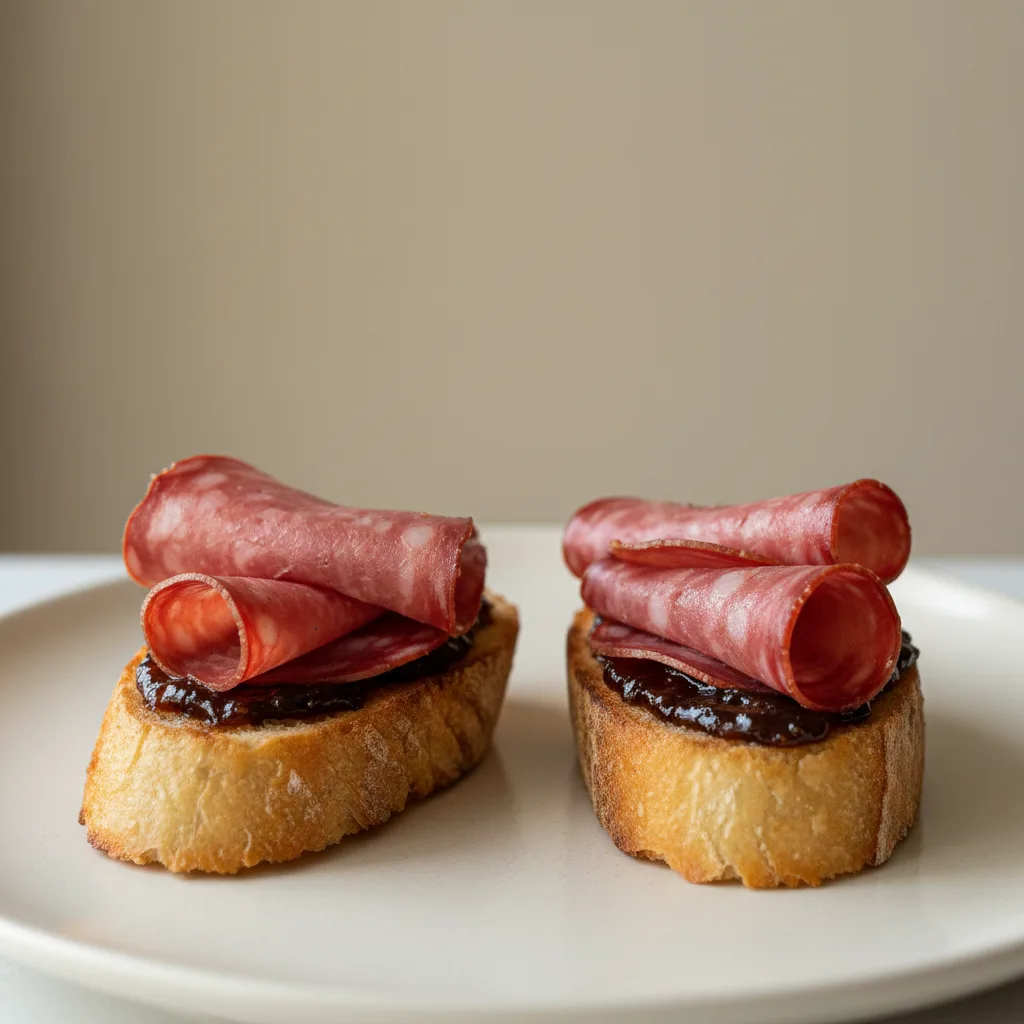 Soppressata and Fig Jam Crostini Soppressata and Fig Jam Crostini