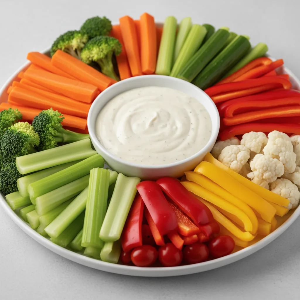 Crudite Platter Assorted Raw Veggies with Ranch Crudite Platter Assorted Raw Veggies with Ranch