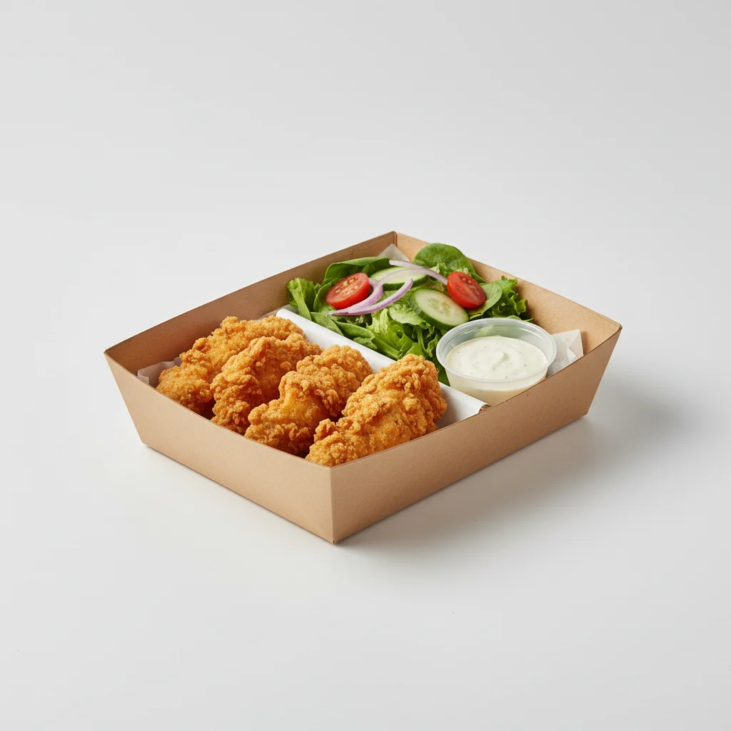 Side House Salad Crispy Chicken Tenders Boxed Meal Side House Salad Crispy Chicken Tenders Boxed Meal