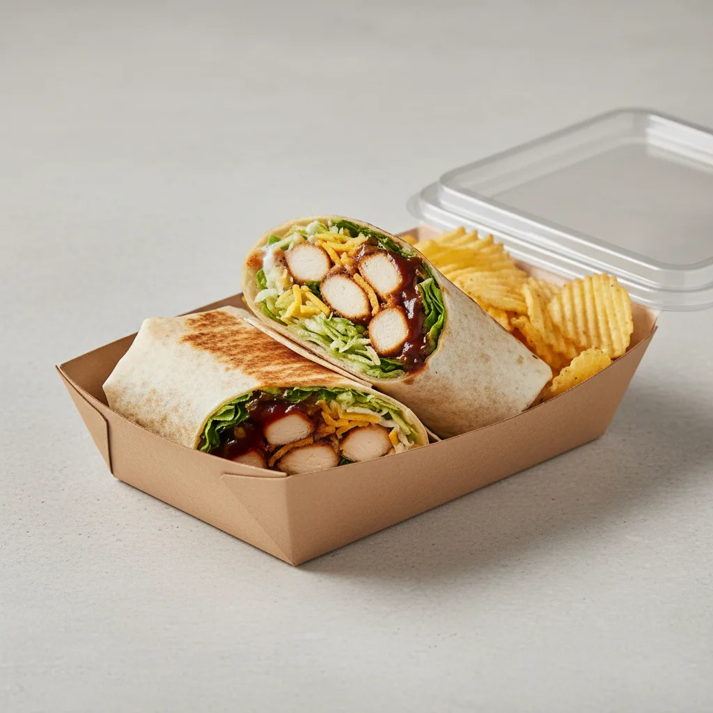 Yukon Chips Whiskey River BBQ Chicken Wrap Boxed Meal Yukon Chips Whiskey River BBQ Chicken Wrap Boxed Meal