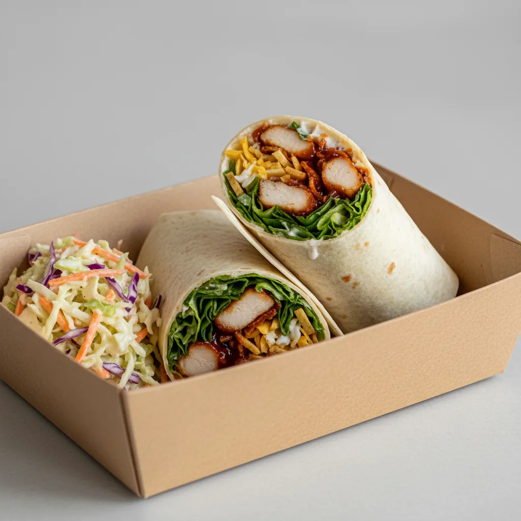 Coleslaw Whiskey River BBQ Chicken Wrap Boxed Meal Coleslaw Whiskey River BBQ Chicken Wrap Boxed Meal