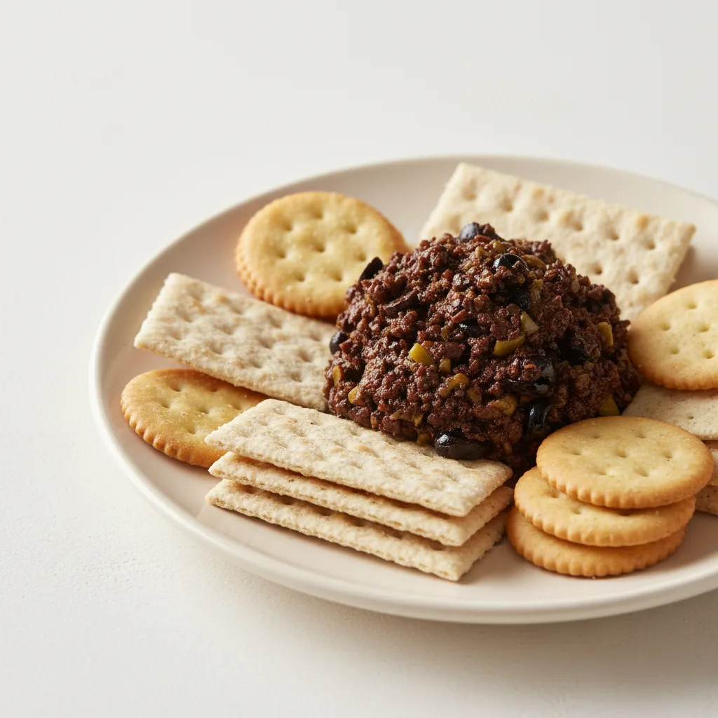 Crackers Olive Tapenade Crackers Olive Tapenade