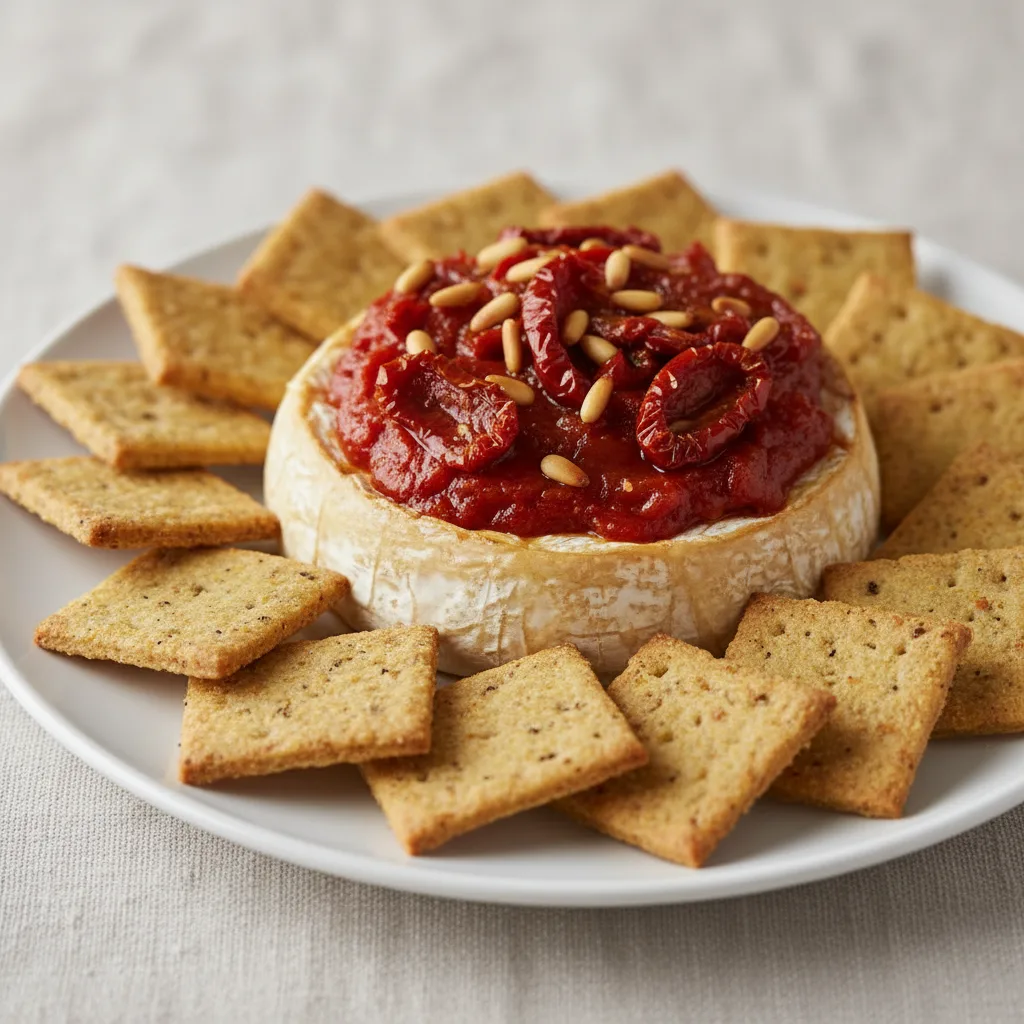 Crackers Red Pepper Baked Brie Crackers Red Pepper Baked Brie