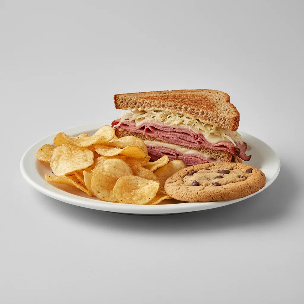 Reuben with Chips and a Cookie Reuben with Chips and a Cookie