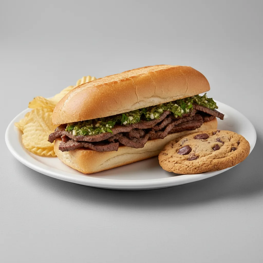 Original Chimi Beef with a Cookie and Chips Original Chimi Beef with a Cookie and Chips