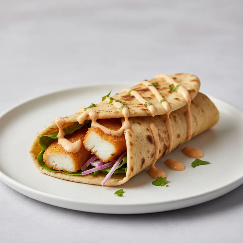 Fried Fish Wrap