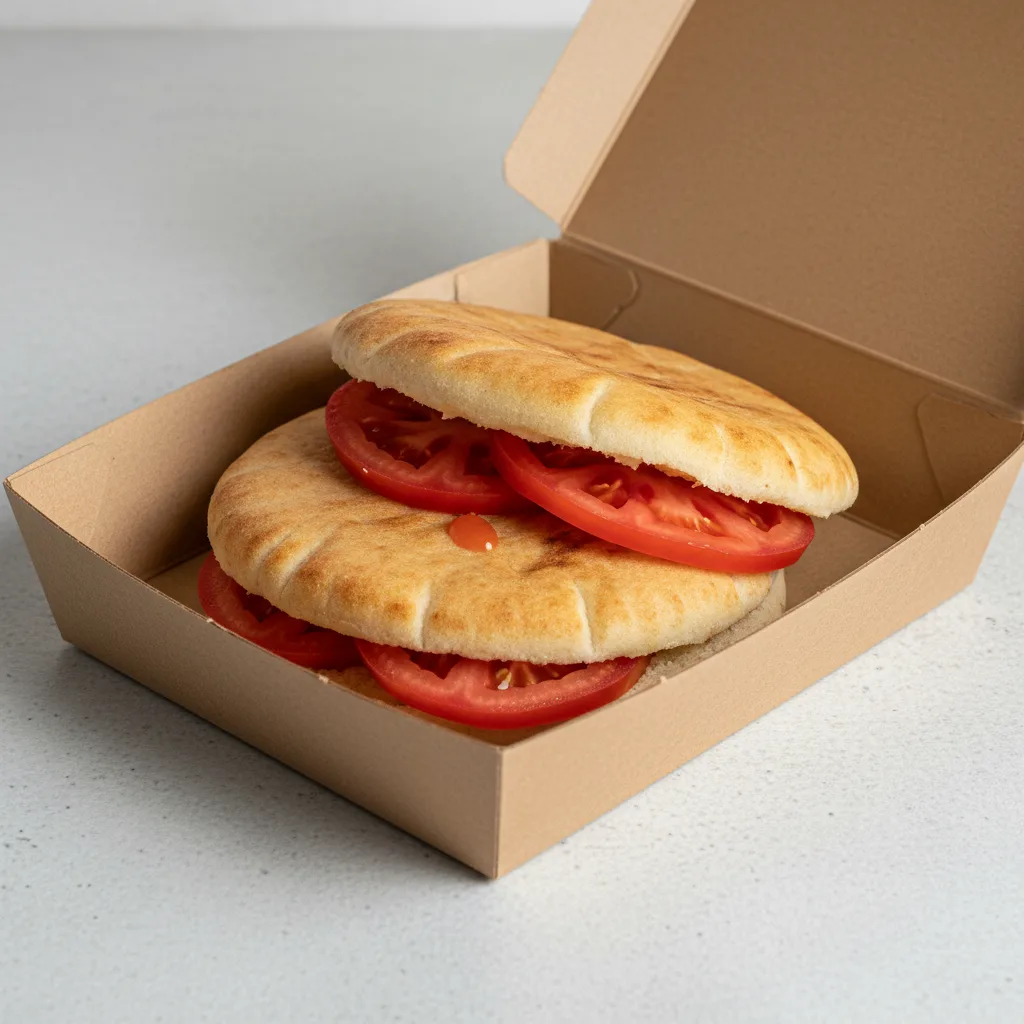 Tomatoes Gluten-Free Pita Sandwich Boxed Lunch Tomatoes Gluten-Free Pita Sandwich Boxed Lunch