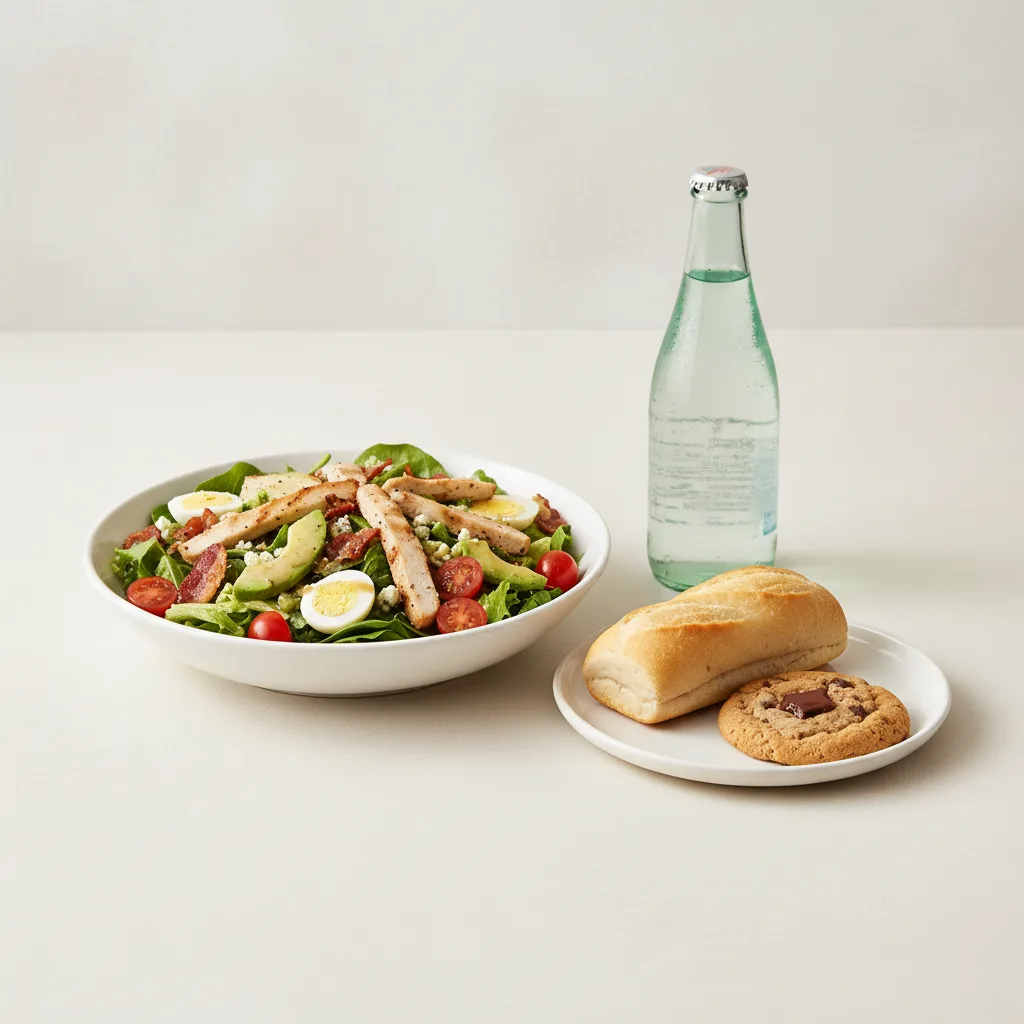 Cobb House Salad, Cookie, Sparkling Water Cobb House Salad, Cookie, Sparkling Water