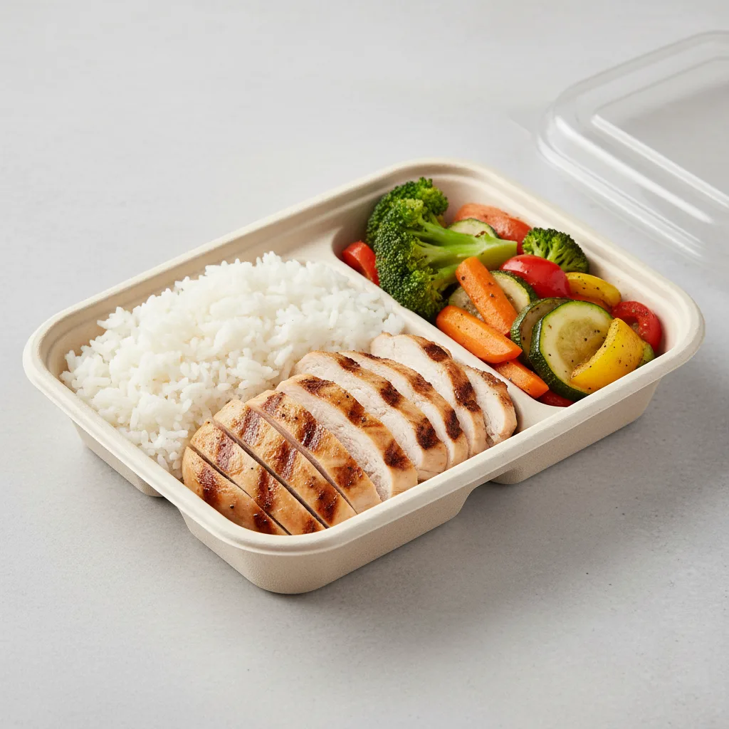 Grilled Chicken, Veggies and Rice Tray