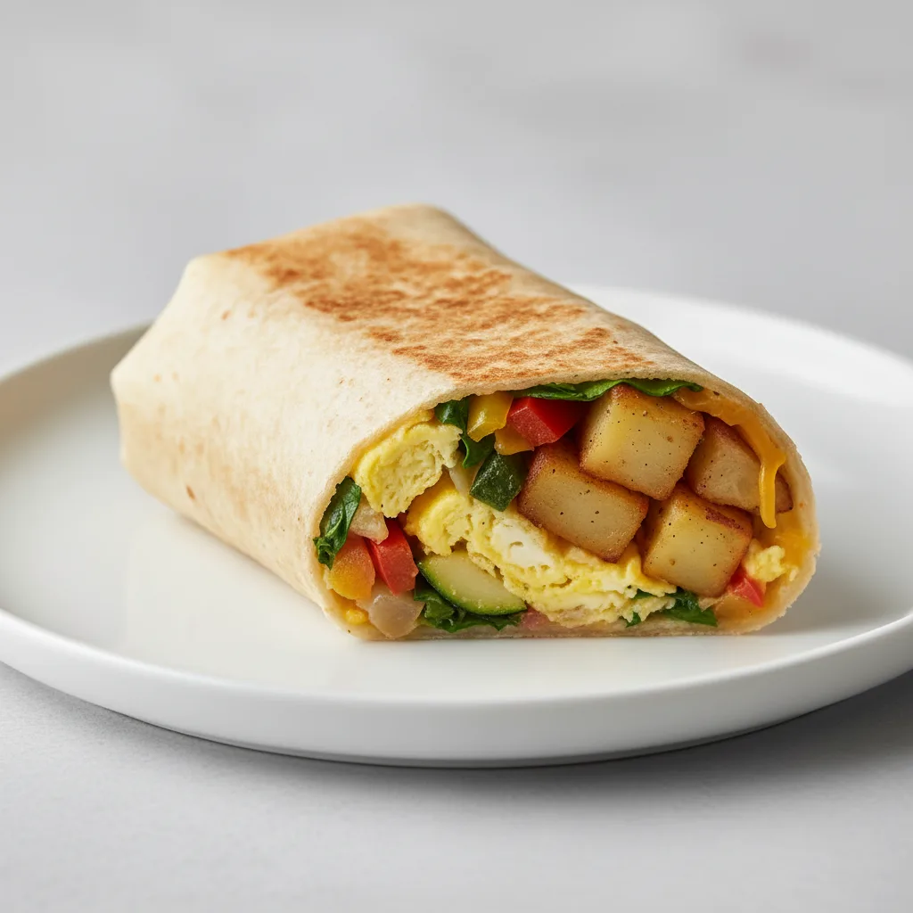 Vegetarian Breakfast Burrito Vegetarian Breakfast Burrito