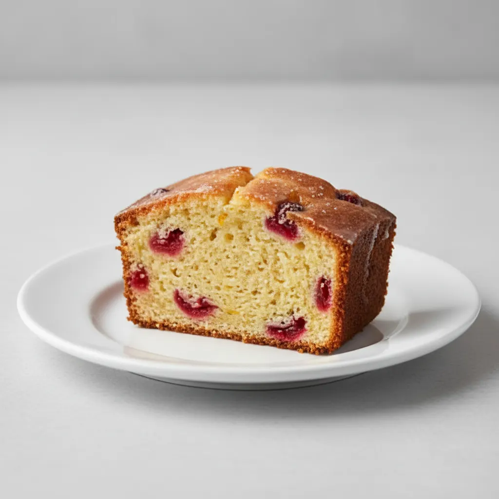 Cranberry Orange Pound Cake Slice