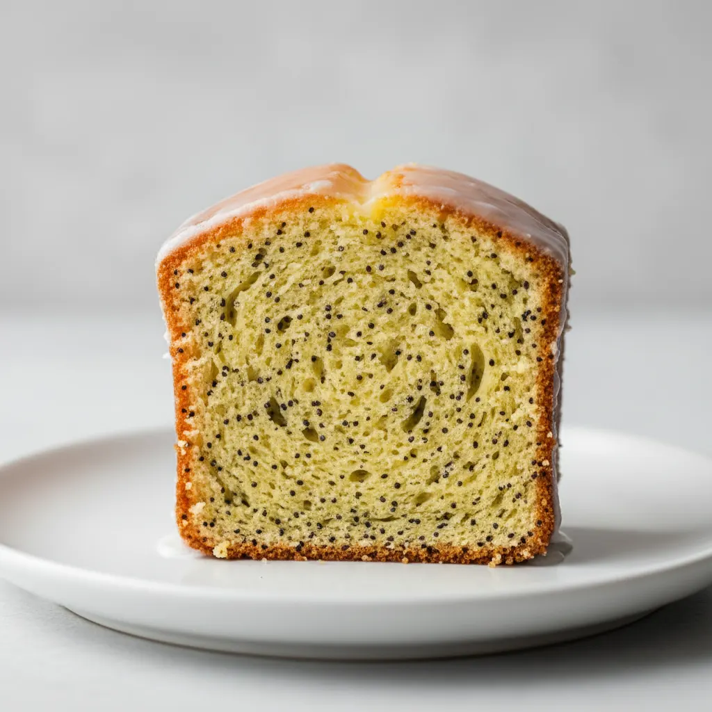 Lemon Poppy Seed Pound Cake Slice