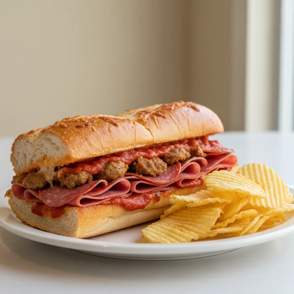 All Meat Pizza Sandwich