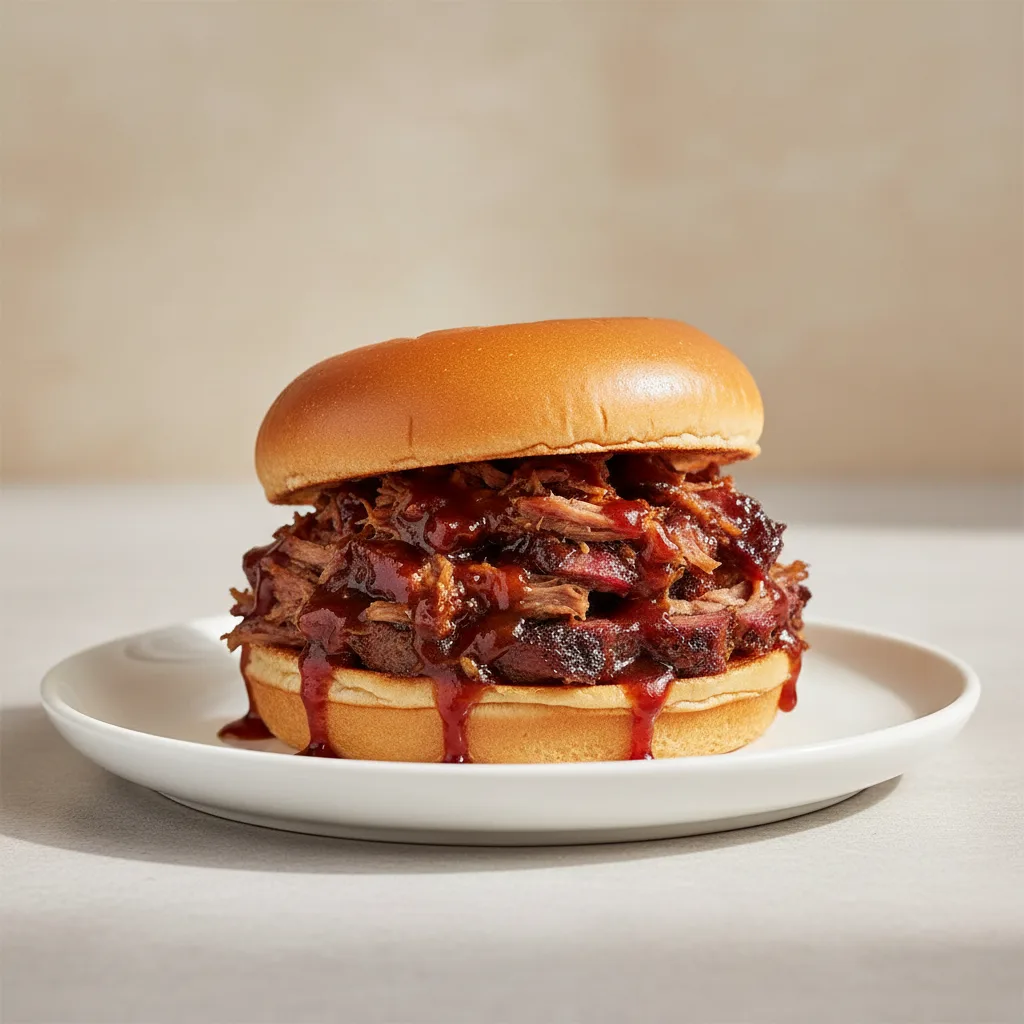 1 Meat Sandwich with Chopped Brisket with BBQ Sauce 1 Meat Sandwich with Chopped Brisket with BBQ Sauce
