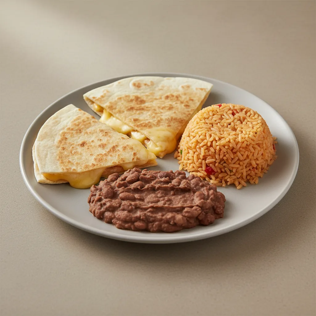 Kid's Cheese Quesadilla Rice and Beans Kid's Cheese Quesadilla Rice and Beans