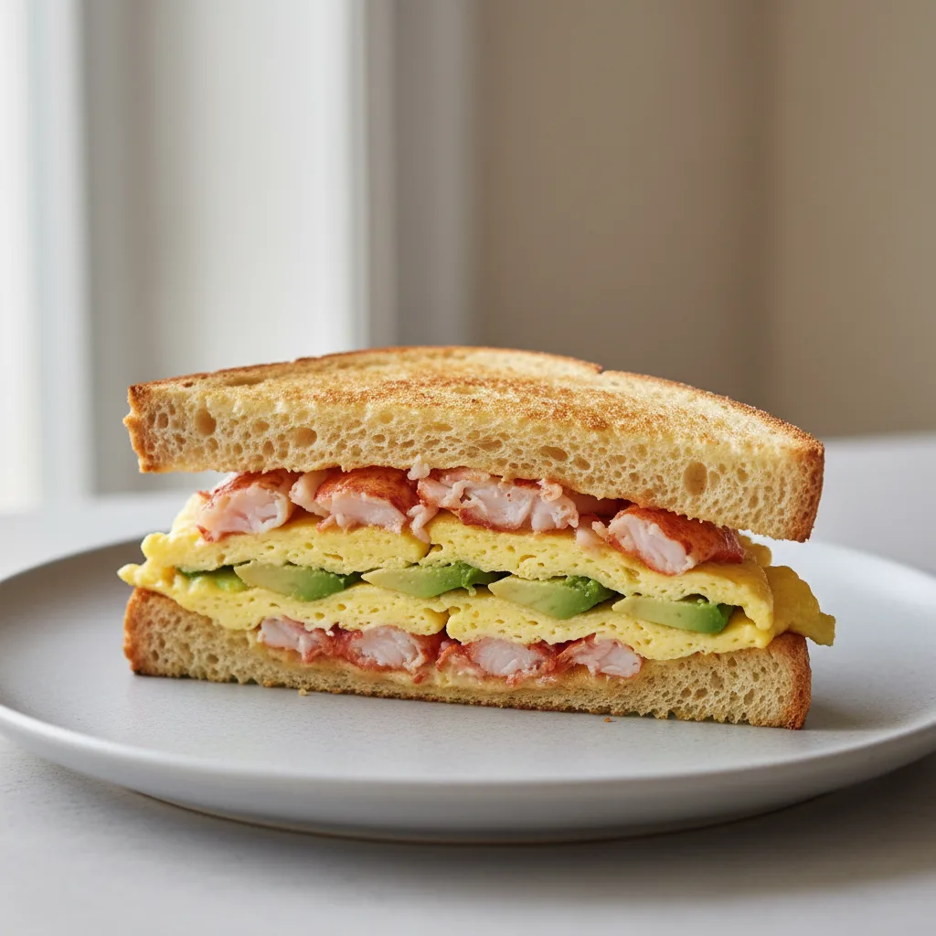 Lobster, Egg and Avocado Sandwich Lobster, Egg and Avocado Sandwich