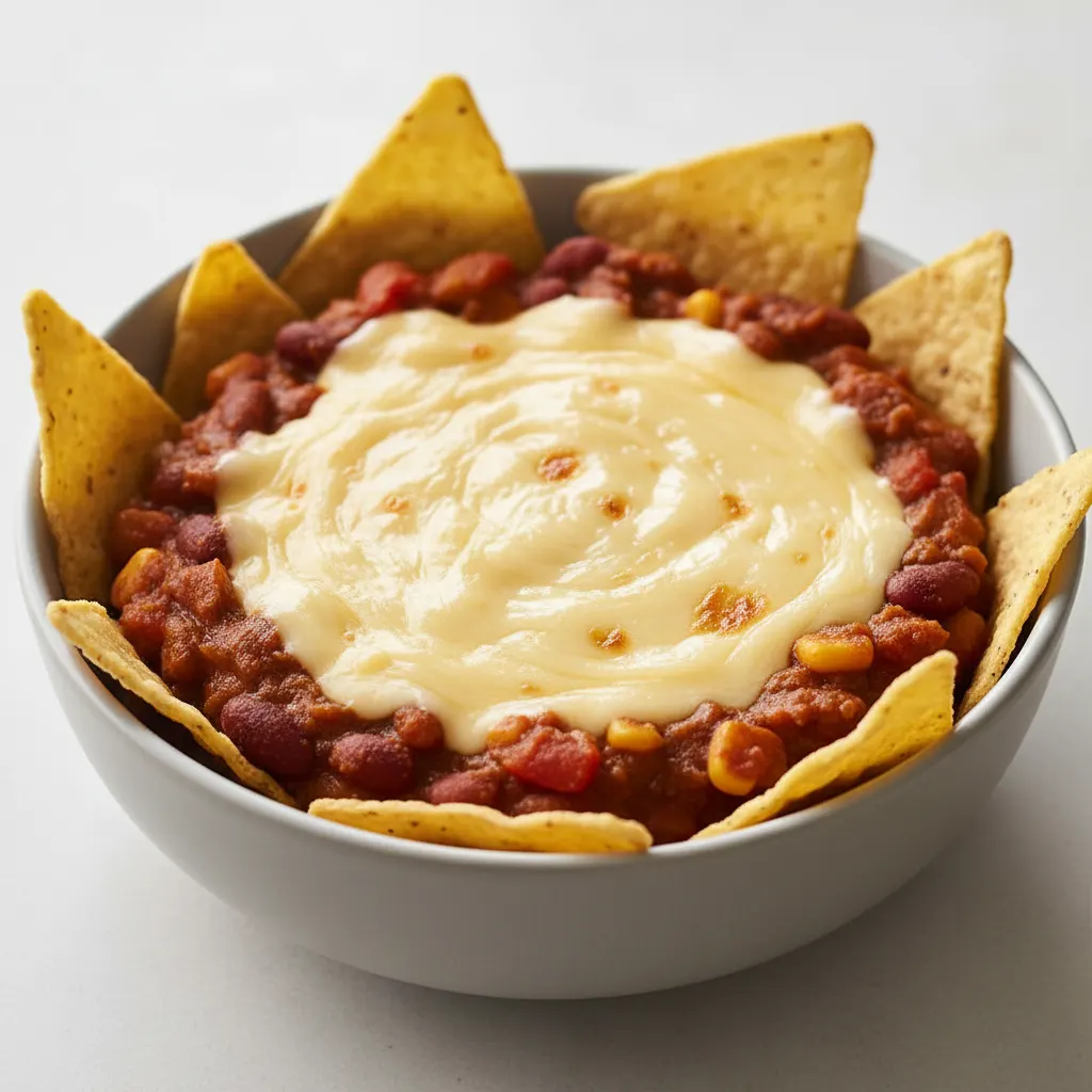 Veggie Chili Con Queso and Chips Veggie Chili Con Queso and Chips