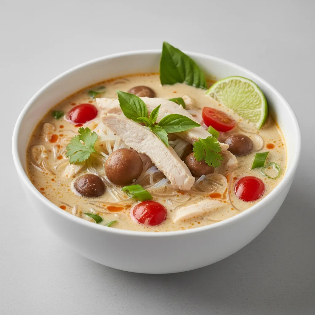 Tom Khai Gai Soup with Glass Noodles Tom Khai Gai Soup with Glass Noodles