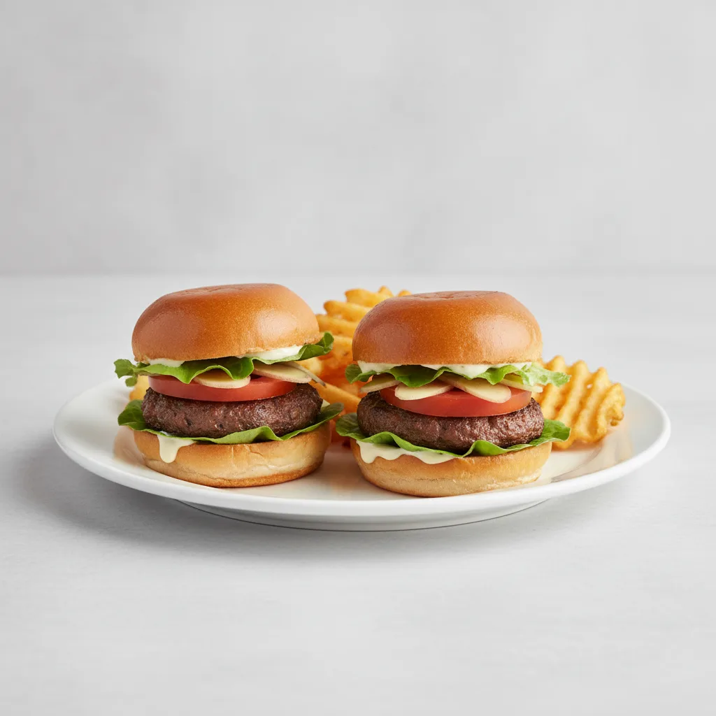 Lemongrass Sliders (2 Pieces) with Waffle Fries Lemongrass Sliders (2 Pieces) with Waffle Fries