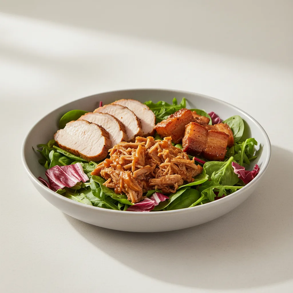 Pork Variations Bowl - Salad Mix Pork Variations Bowl - Salad Mix