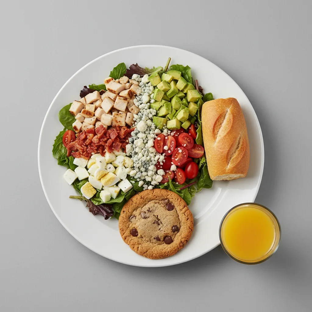 Cobb House Salad, Cookie, Orange Juice Cobb House Salad, Cookie, Orange Juice
