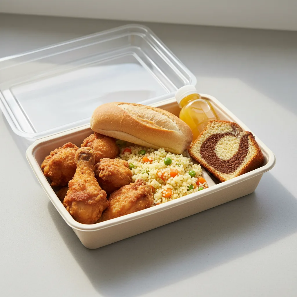 Fried Chicken, Curried Vegetable Couscous, Poundcake Fried Chicken, Curried Vegetable Couscous, Poundcake