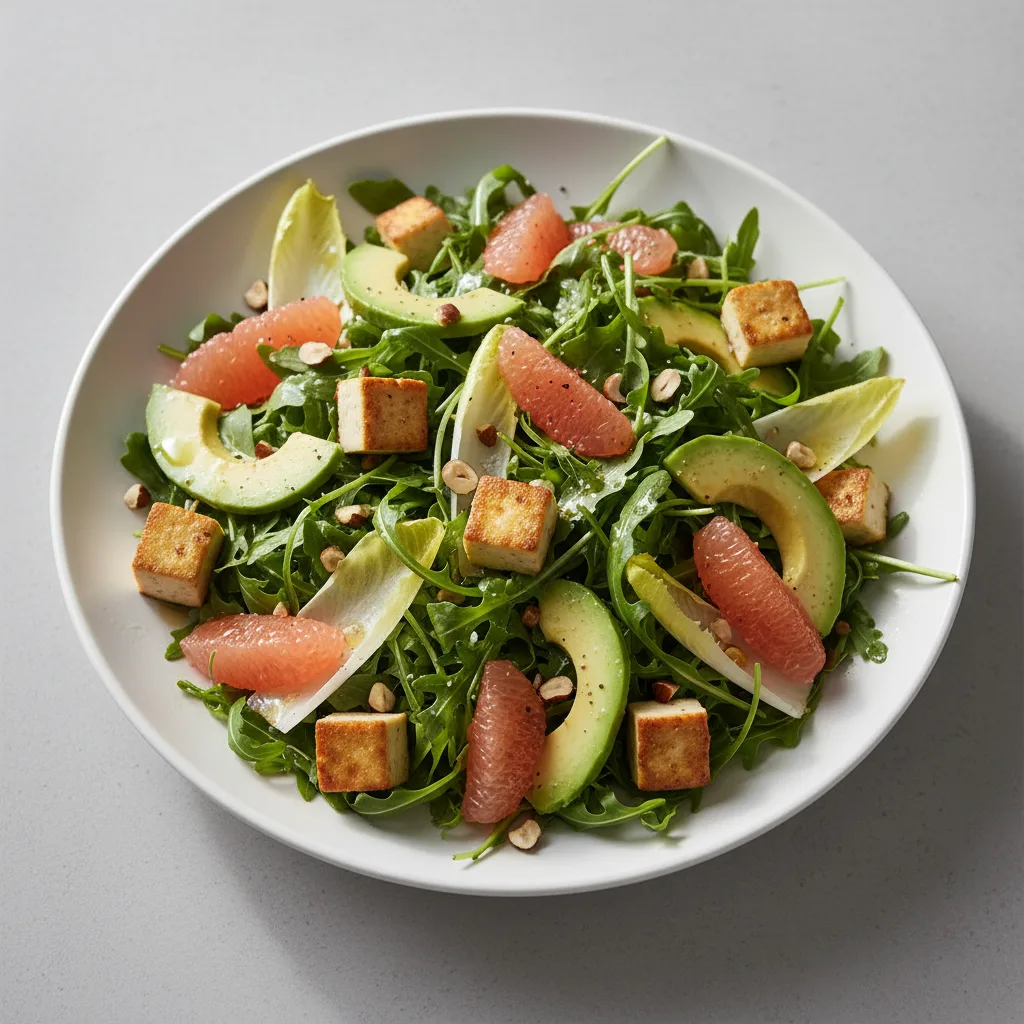 Arugula and Endive Salad With Tofu