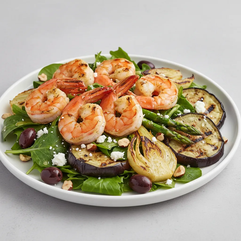 Pesto Grilled Jumbo Shrimp Salad