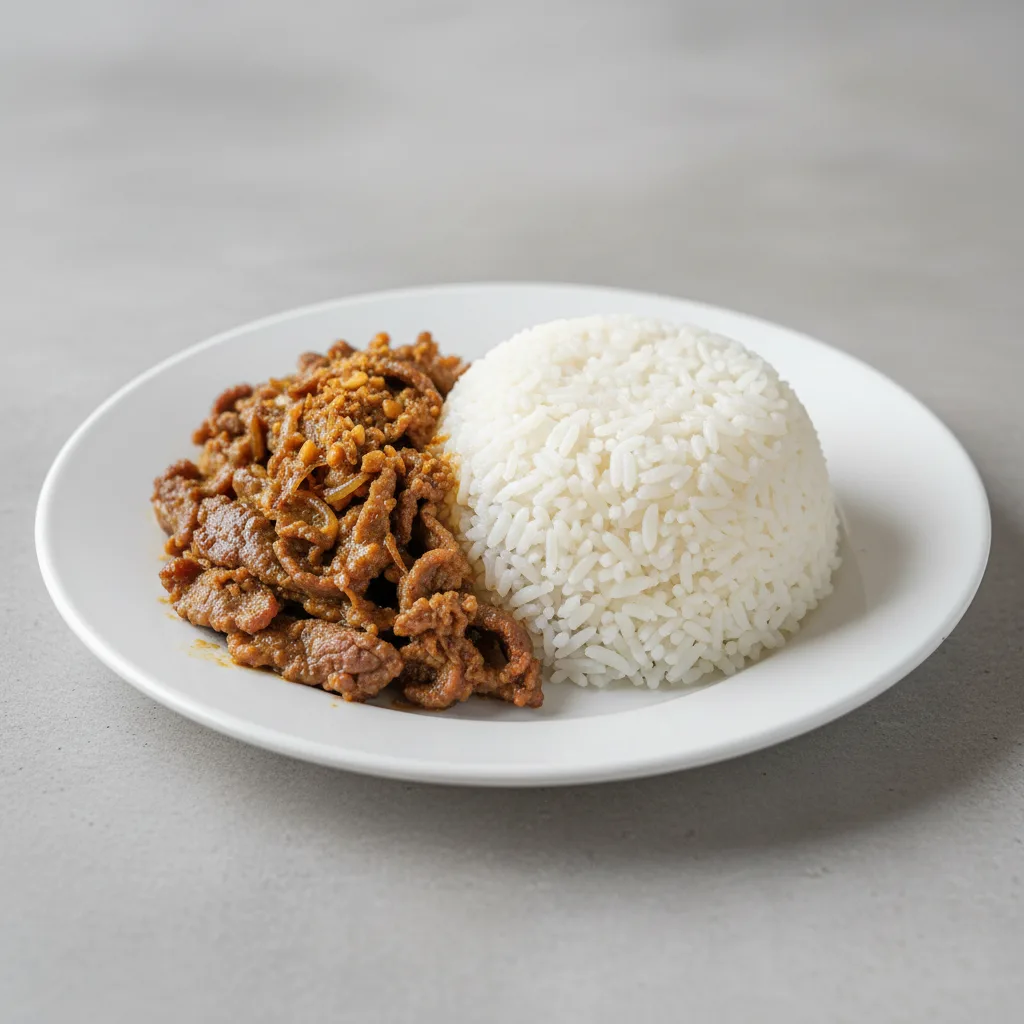 Satay Beef Rice Satay Beef Rice