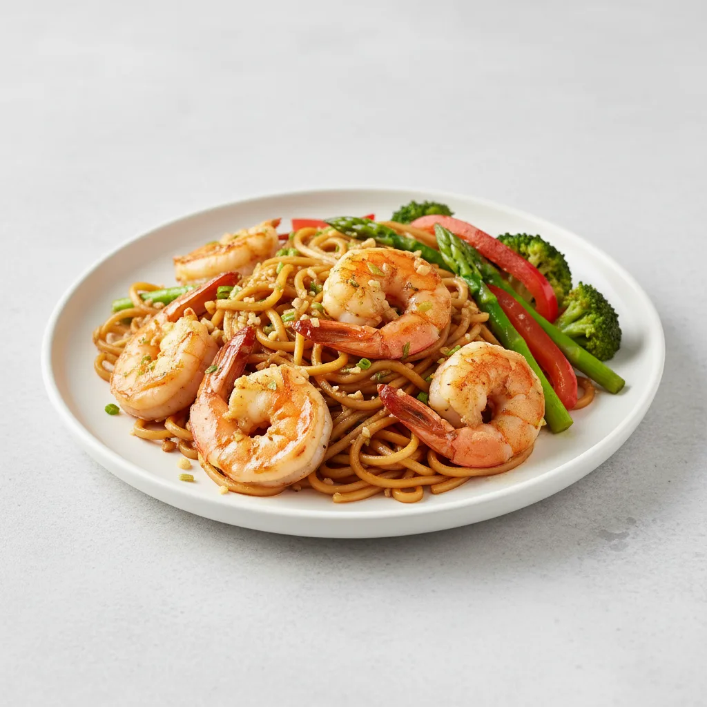 Lemongrass Prawns Garlic Noodles Lemongrass Prawns Garlic Noodles