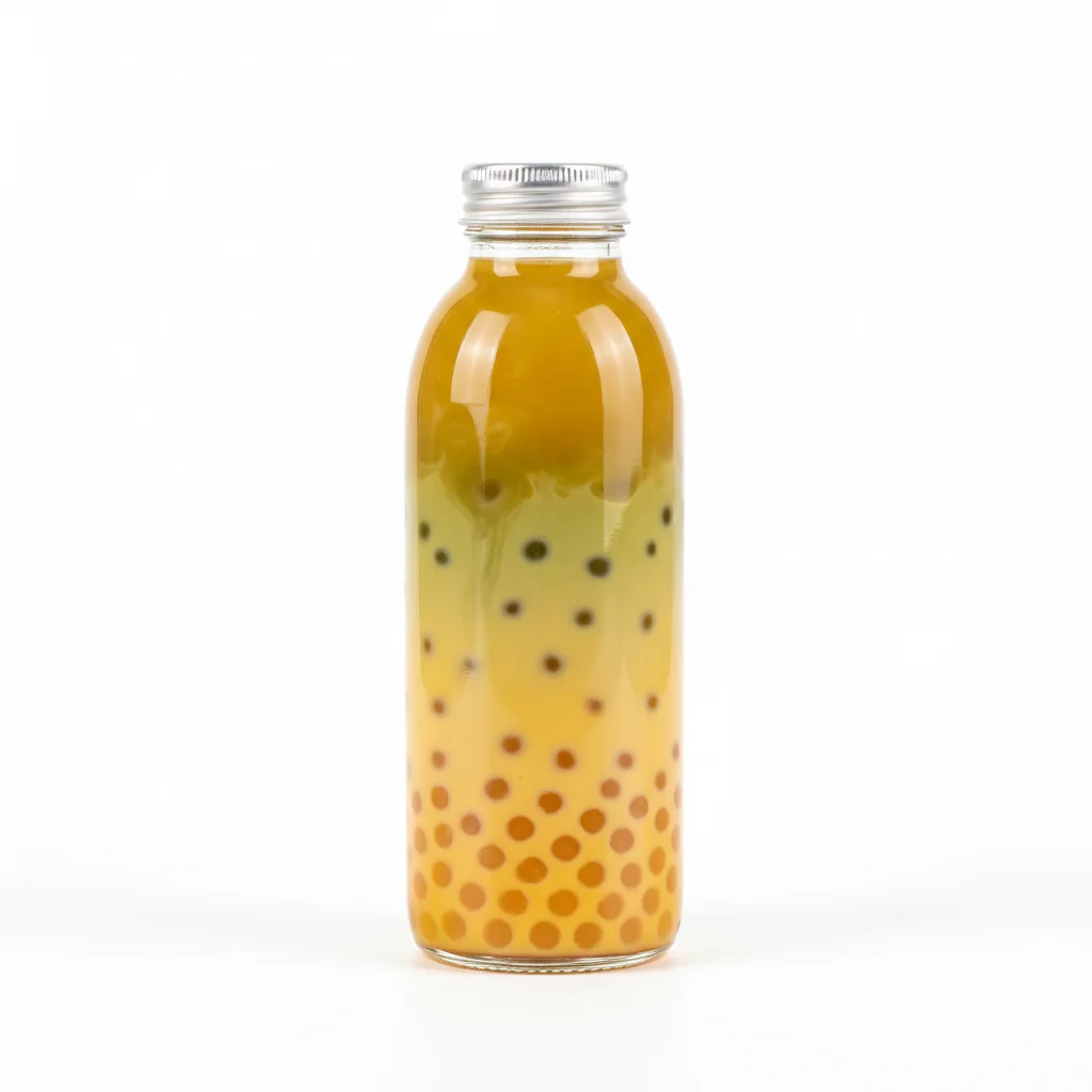 Mango Green Tea With Mango Popping Boba (bottled) Mango Green Tea With Mango Popping Boba (bottled)