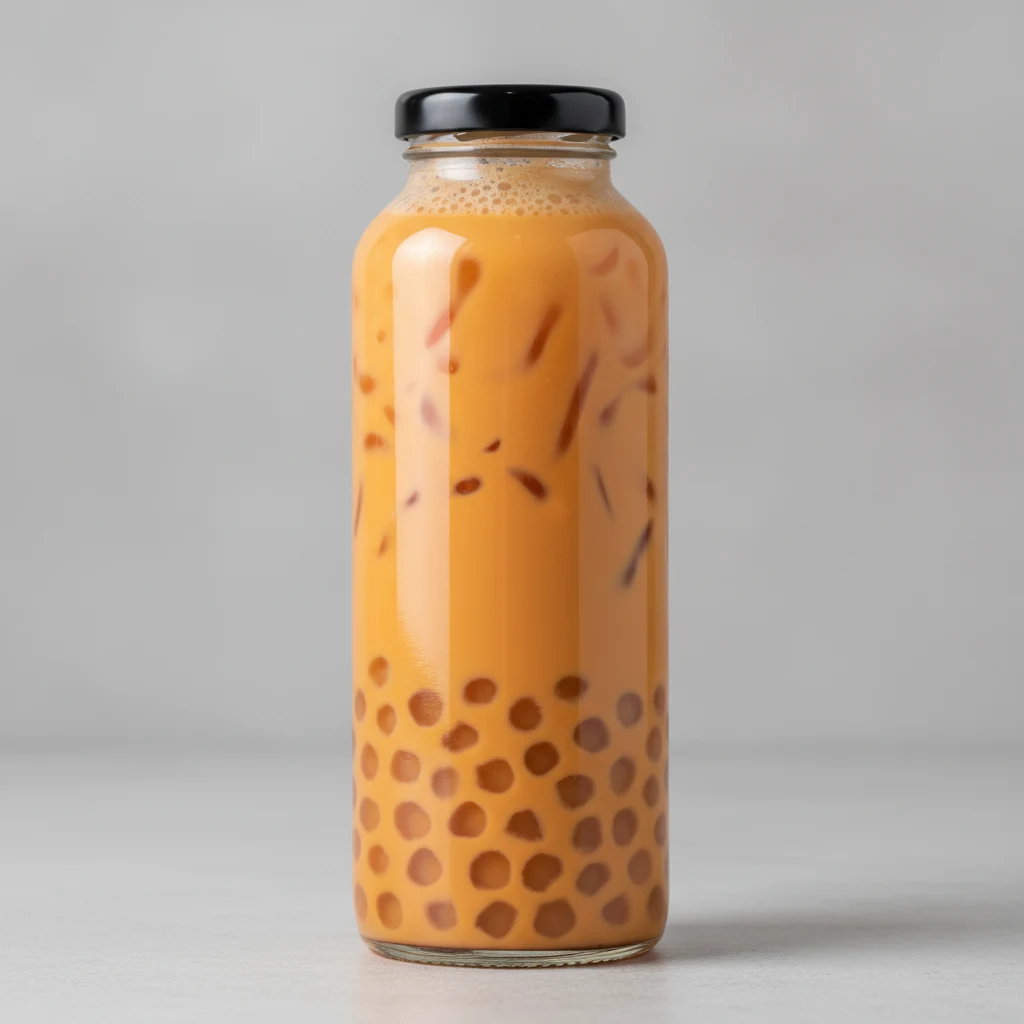 Thai Tea With Agar Boba (bottled) Thai Tea With Agar Boba (bottled)