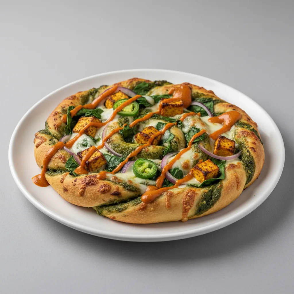 Achari Pesto Paneer Pizza Twist
