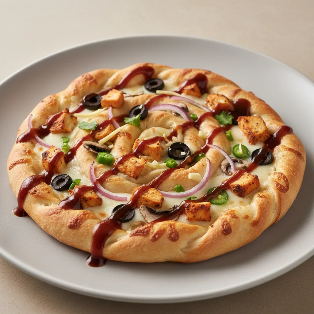 Halal Bombay BBQ Chicken Pizza Twist