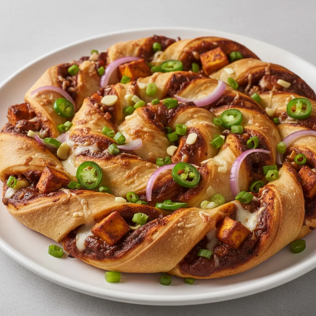 Manchurian Paneer Pizza Twist