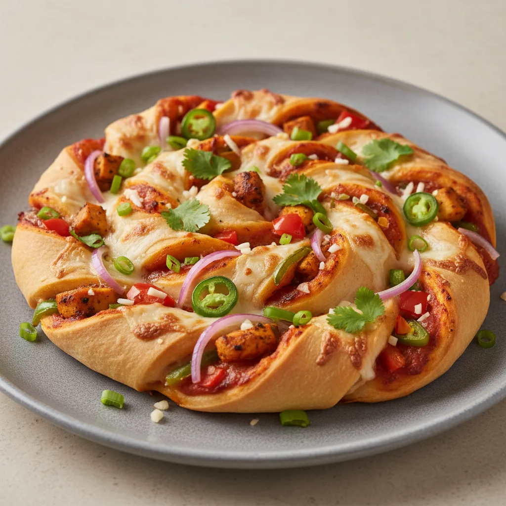 Manchurian Chicken Pizza Twist